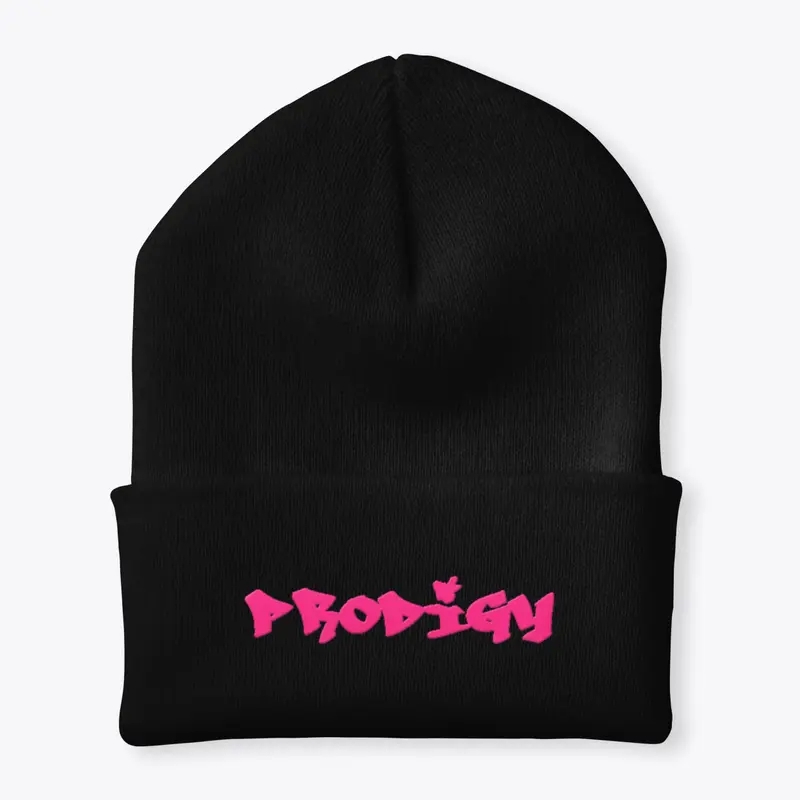 Prodigy Beanie (Pink Letters)