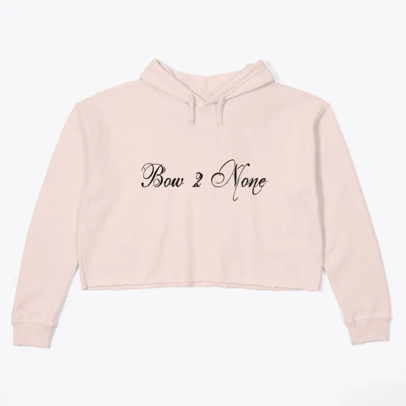 Bow 2 None Crop Hoodie Women