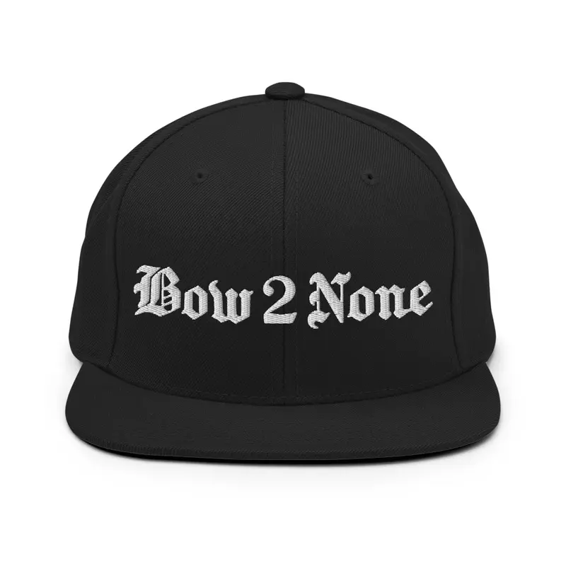 Bow 2 None Hat - White Lettering