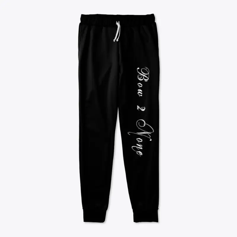 Bow 2 None Joggers (White Letters)