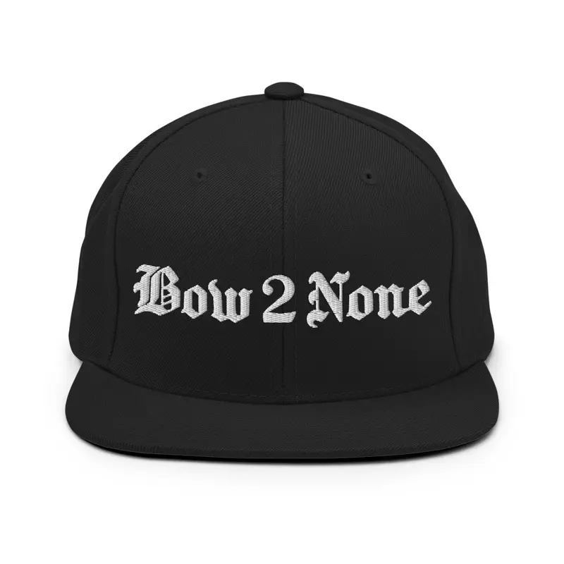 Bow 2 None Hat - White Lettering